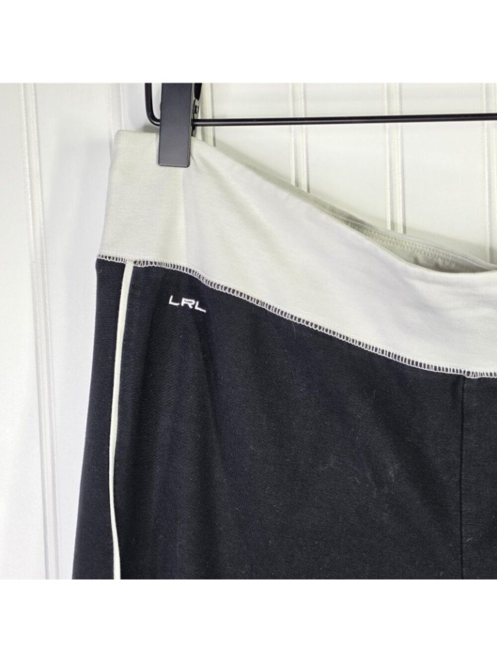 Lauren Ralph Lauren Athletic Lounge Pants Womens XL Black Zip Pocket Yoga Casual - Picture 3 of 9